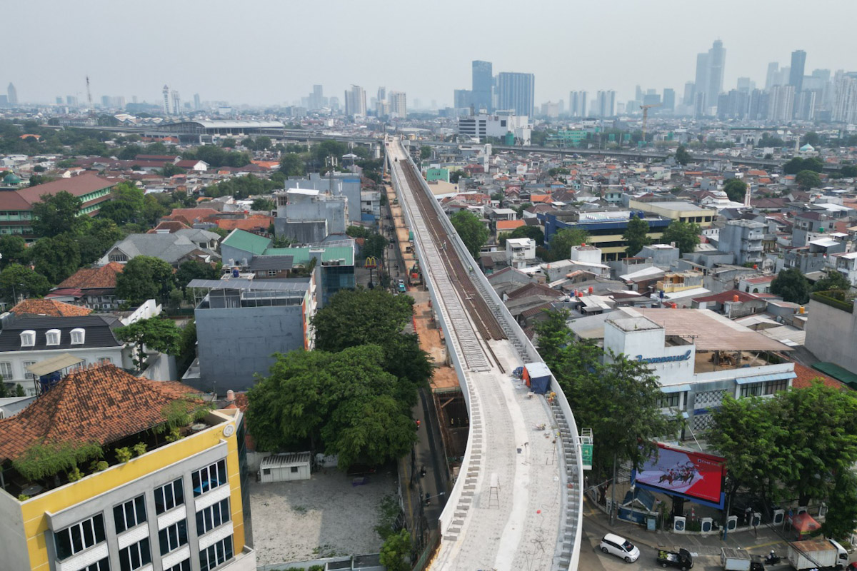 Progres Pembangunan LRT Velodrome-Manggarai Capai 69,88 Persen