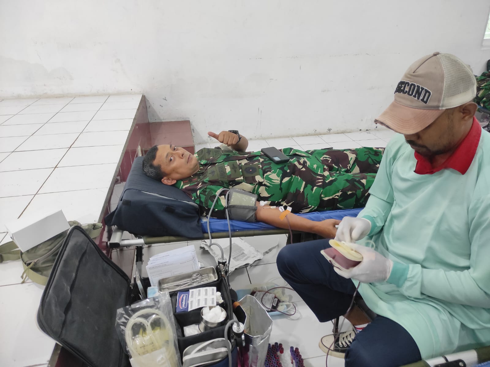 Bakti Teritorial Prima Korem 064/MY: Donor Darah dan Bansos Sambut HUT ke-80 TNI