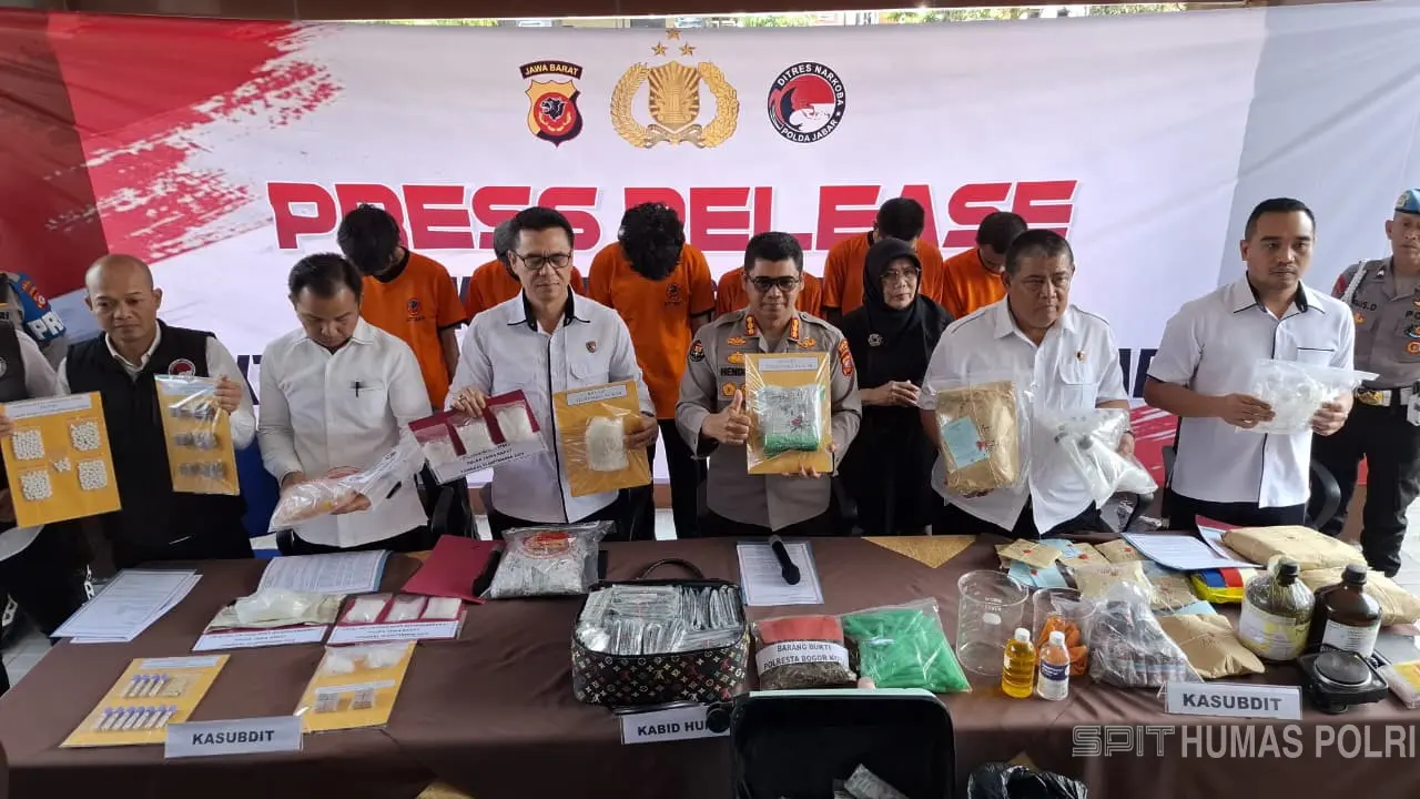 Gempur Narkoba di Jabar: 257 Kasus Terbongkar, 317 Tersangka Dibekuk