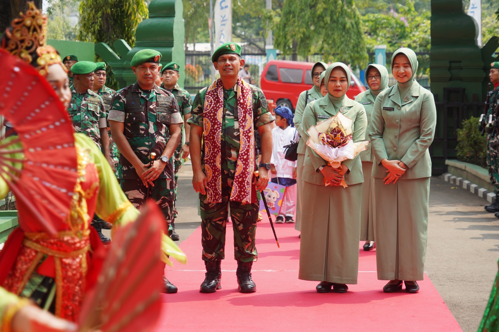 Danrem 064/Maulana Yusuf Bersama Ketua Persit Kartika Chandra Kirana Koorcab Rem 064 PD III/Siliwangi Kunjungi Kodim 0623/Cilegon