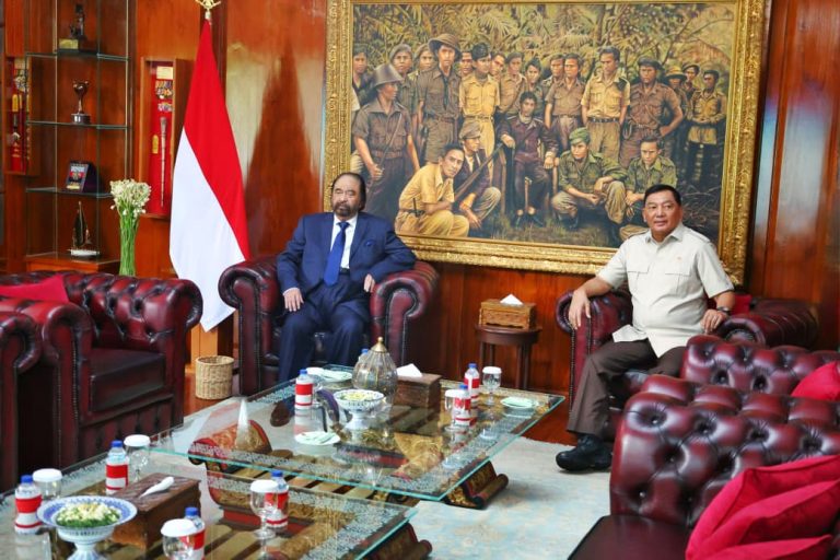 Menhan Sjafrie dan Surya Paloh Eratkan Silaturahmi Kebangsaan di Kementerian Pertahanan