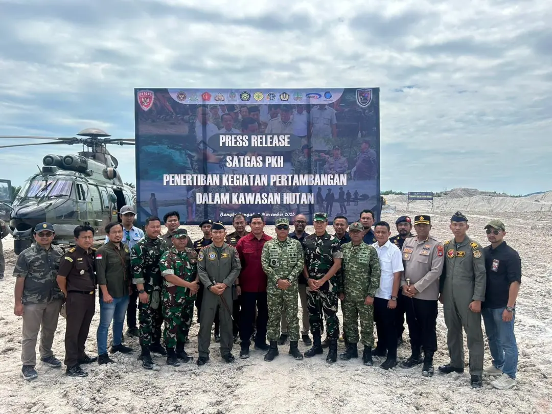 Satgas PKH Halilintar Tertibkan Penambangan Ilegal Seluas 315,48 Hektar di Kawasan Hutan Lindung dan Hutan Produksi Tetap