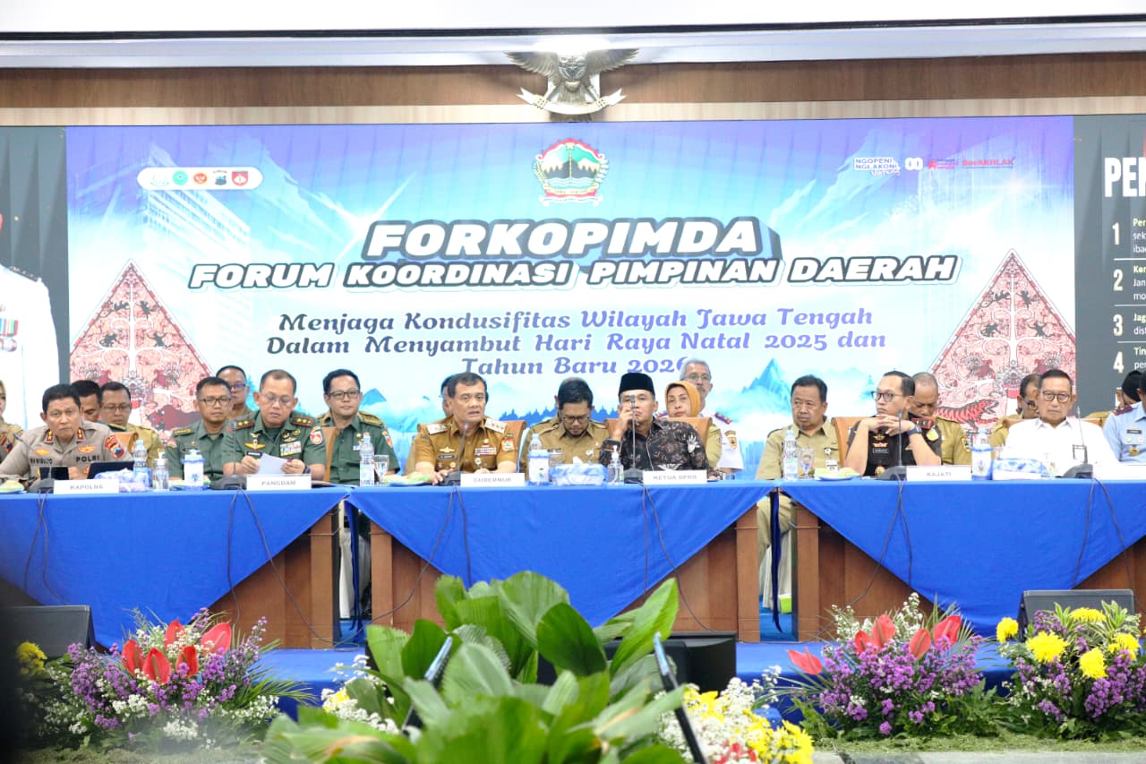 Pemprov Jateng Siap Hadapi Perayaan Natal 2025 dan Tahun Baru 2026