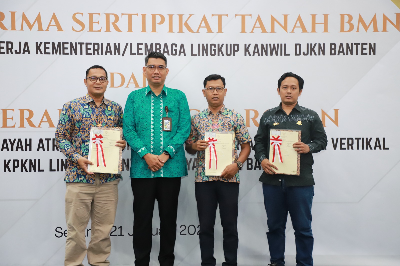 Serahkan 52 Sertipikat BMN, BPN Banten Dorong Tertib Administrasi Aset Negara