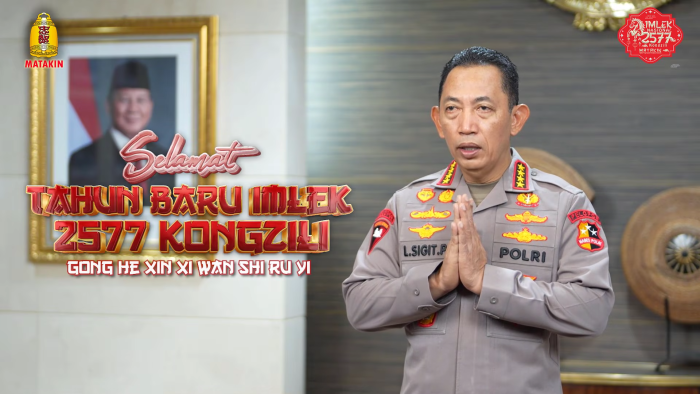 Pesan Persatuan dan Keadilan, Kapolri Ucapkan Selamat Tahun Baru Imlek 2577 Kongzili