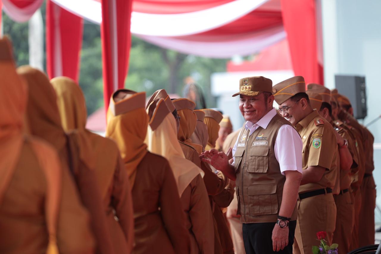 Gelar Apel Gabungan dan Halal Bihalal 2026, Gubernur Sumsel Tekankan Loyalitas dan Efisiensi di Tengah Situasi Global