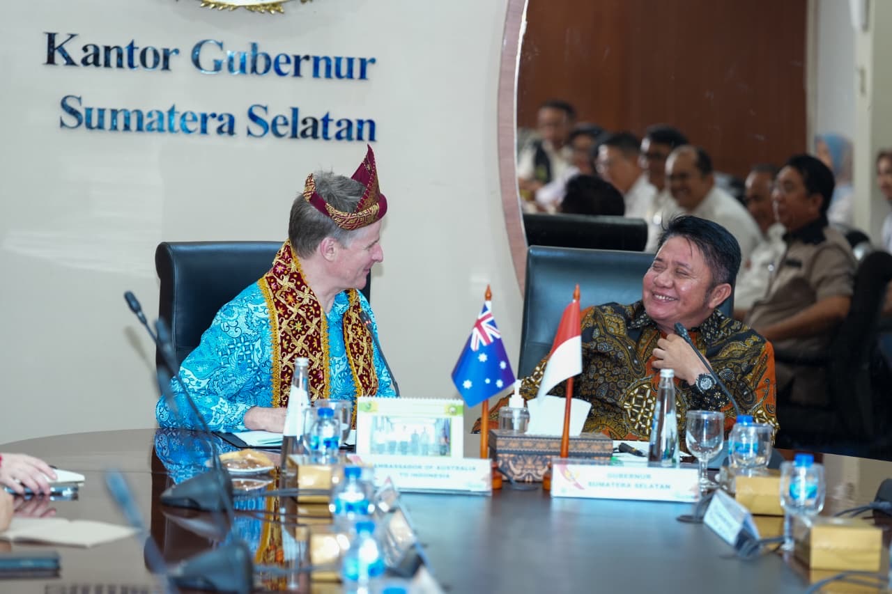 Terima Dubes Australia, Gubernur Sumsel Bahas Ekspansi Ekspor Kopi hingga Proyek Strategis Pelabuhan Tanjung Carat